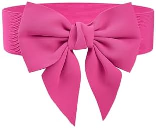 Bow Knot Wide Elastic Waist Belt Stretchy Waistband
