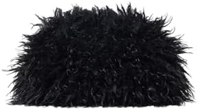 Fuzzy Handbags Clutch Purses Y2k Furry Plush Evening Bags Black One Size