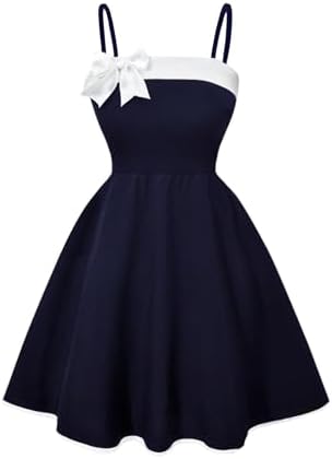 Girl's Bow Cami Dresses A Line Flowy Short Dress Cute Girls, Royal Blue