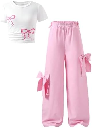 Girls Clothes 2 Piece Matching Set Cute Spring Outfits 2026, Pink