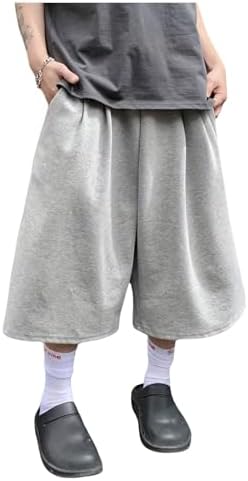 Men's Baggy Sweat Shorts Wide Leg Athletic Oversized Sweat Jorts | Baggy