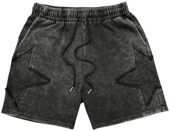 Men's Bermuda Shorts Star Drawstring Waist Y2K Sweat Shorts Casual