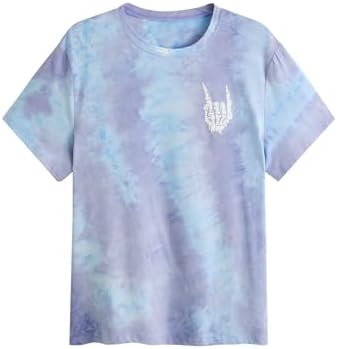 Men's Tie Dye Short Sleeve Round Neck Tee Top Blue Multi, Blue Multi