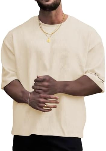 Oversized Tshirts for Men Streetwear Casual Baggy Drop Shoulder Top