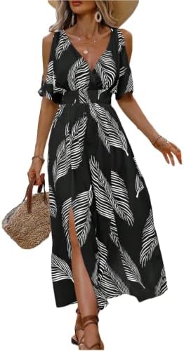 Summer Tropical Maxi Dress Hawaiian Vacation Beach Dresses