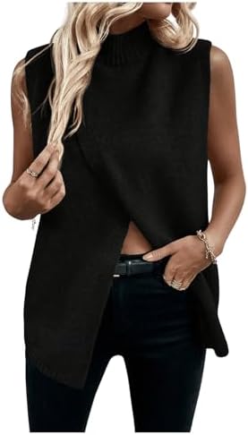Sweater Vest Mock Neck Fall Sweaters Business Casual Outfit