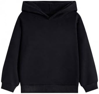Toddler Girl's Fall Clothes Fleece Hoodies Long Sleeve, Black