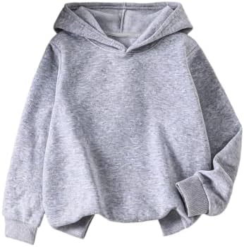 Toddler Girl's Fall Clothes Fleece Hoodies Long Sleeve, Grey
