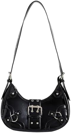 Y2k Purse Goth Handbag Studded PU Leather Clutch Handbag Boho Shoulder Bags